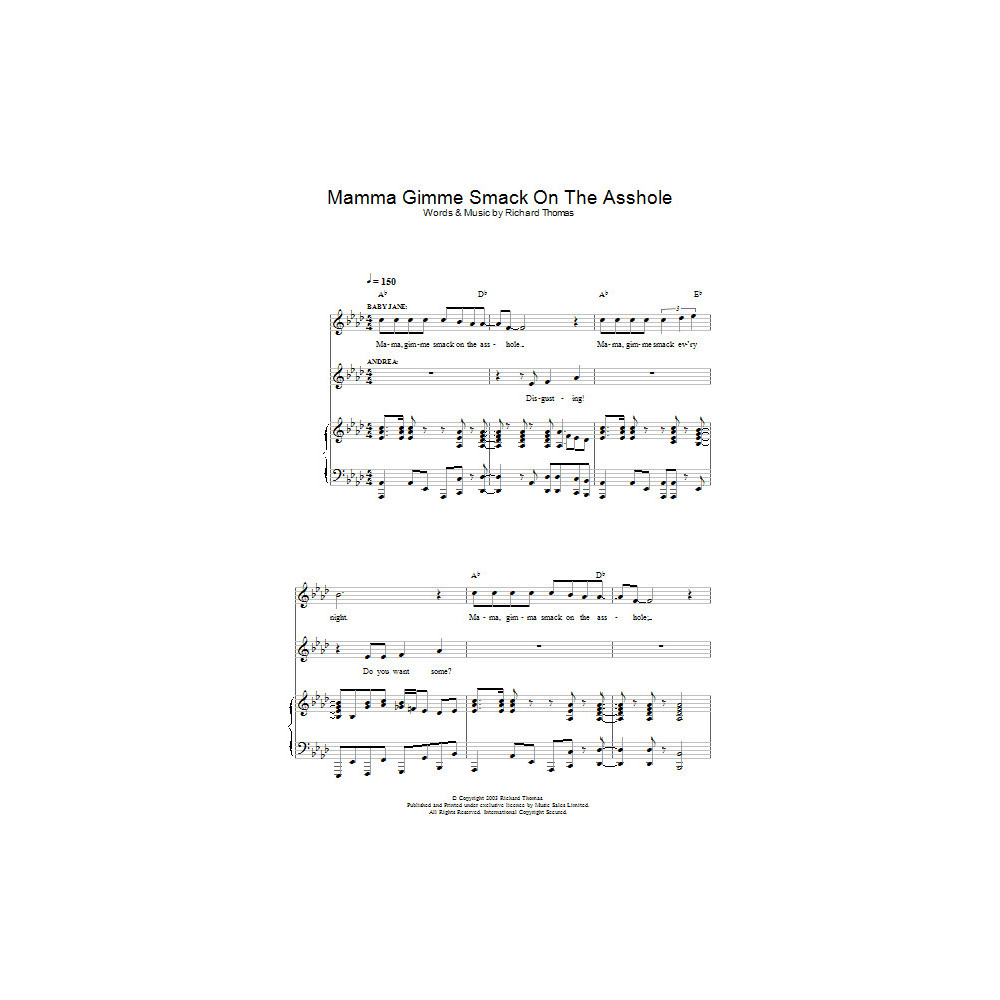 Mama Gimme Smack On The Asshole (from Jerry Springer The Opera)