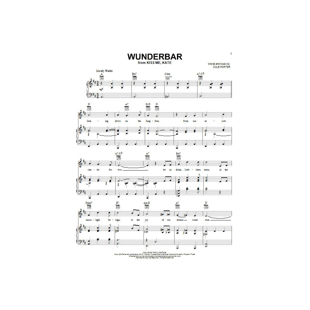 Wunderbar (aus Kiss Me, Kate)