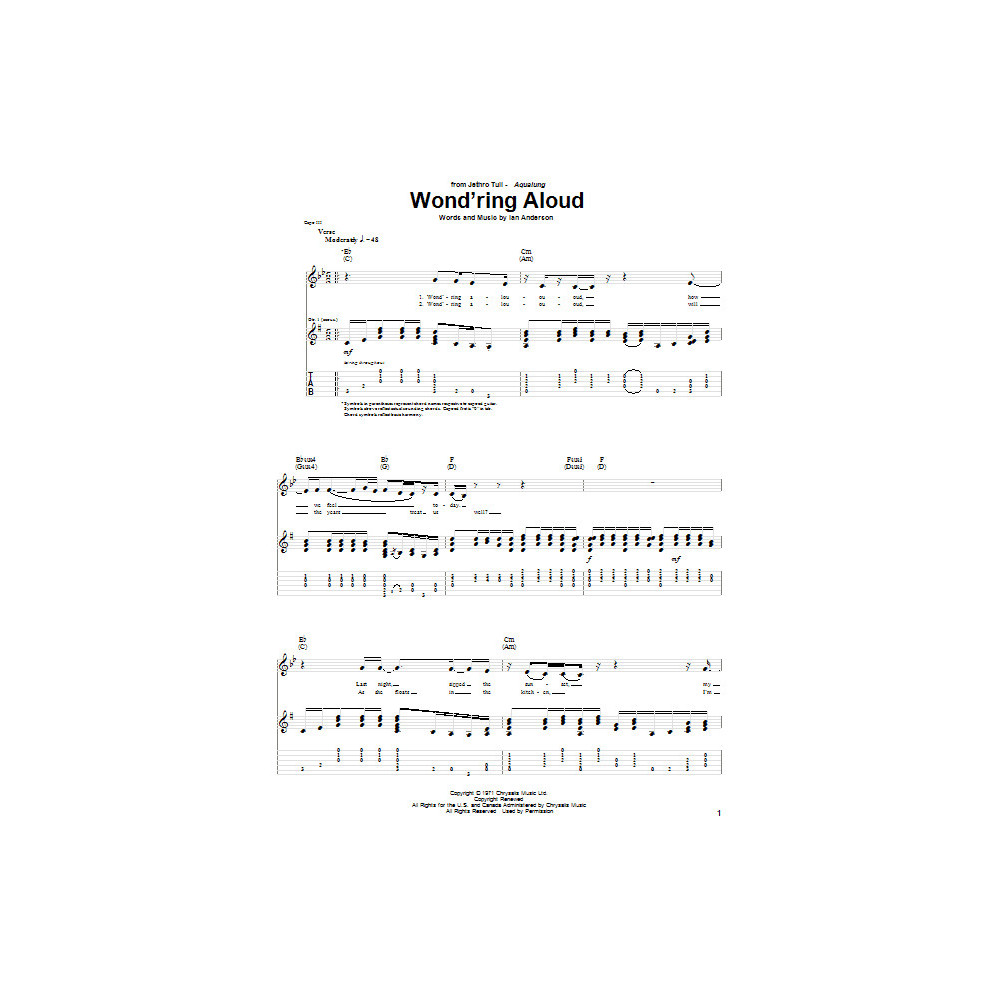 Wond'ring Aloud