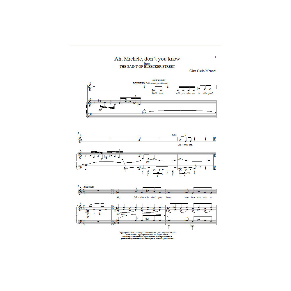 Ah, Michele, Don't You Know