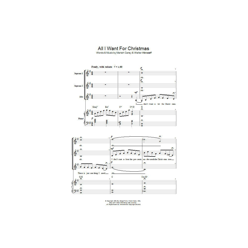 All I Want For Christmas Is You (arr. Berty Rice)