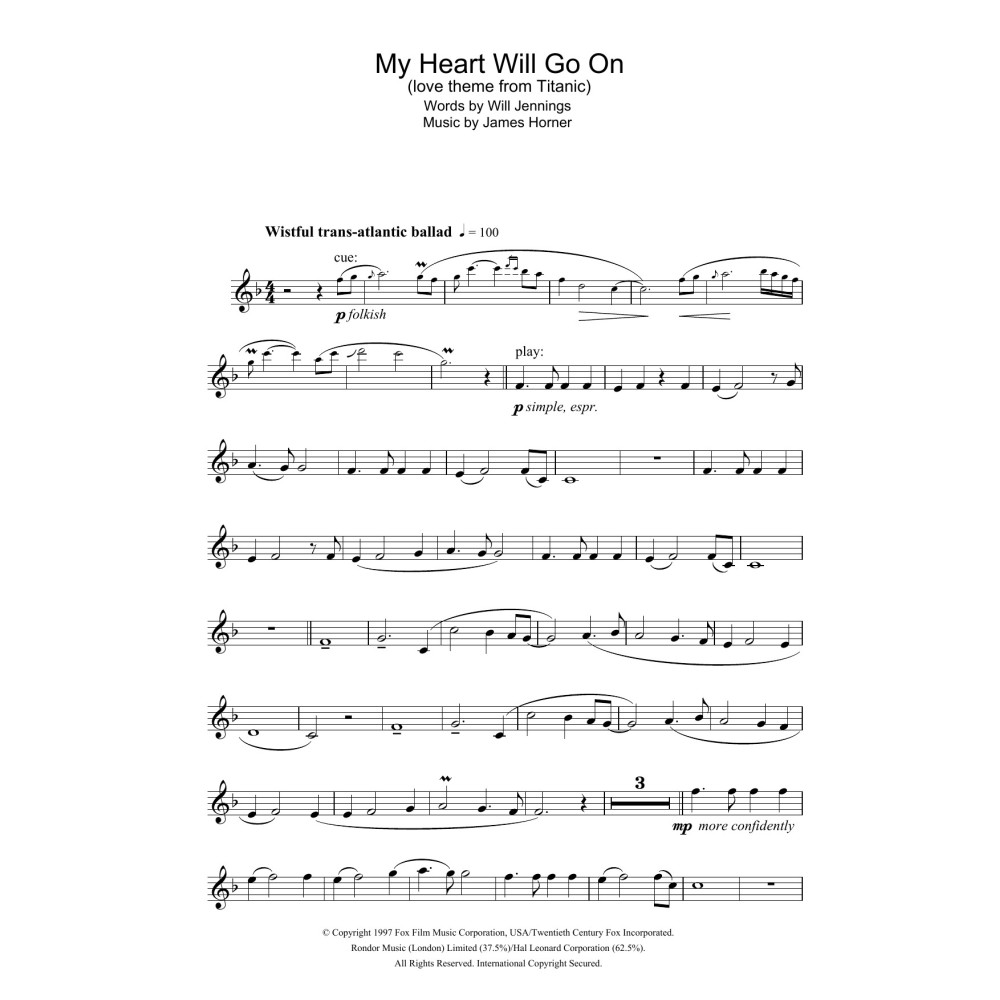 My Heart Will Go On (Love Theme from Titanic)