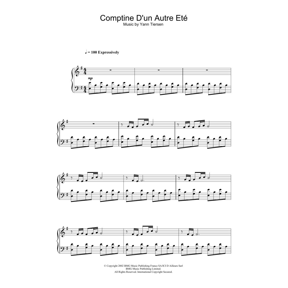 Comptine D'un Autre Ete (from Amelie)