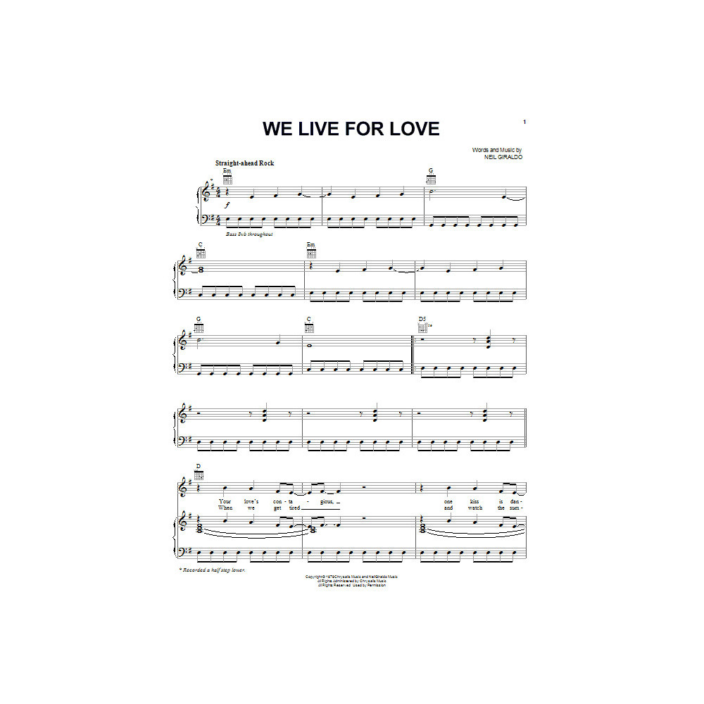 We Live For Love