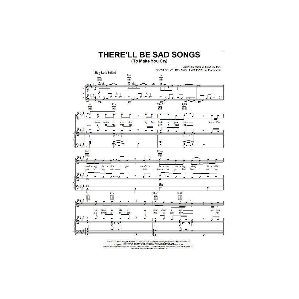 There'll Be Sad Songs (To Make You Cry)