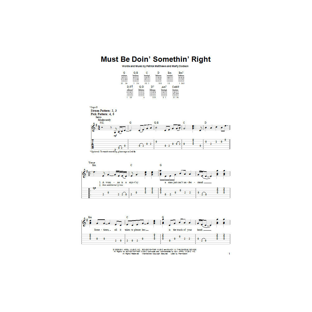 Must Be Doin' Somethin' Right