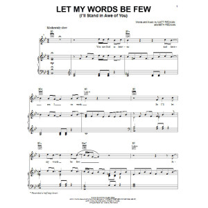 Let My Words Be Few (I'll Stand In Awe Of You)