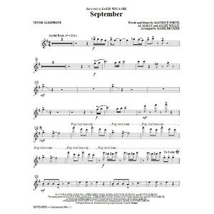 September (arr. Mark Brymer) - Bb Tenor Saxophone