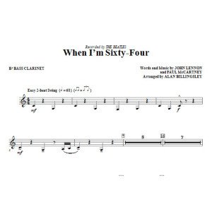 When I'm Sixty-Four - Bb Bass Clarinet