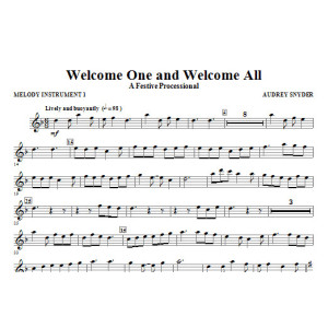 Welcome One And Welcome All - A Festive Processional - C Instrument I