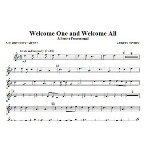 Welcome One And Welcome All - A Festive Processional - C Instrument II