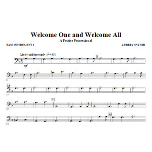 Welcome One And Welcome All - A Festive Processional - C Instrument III