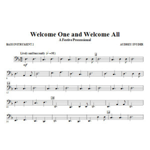 Welcome One And Welcome All - A Festive Processional - C Instrument IV