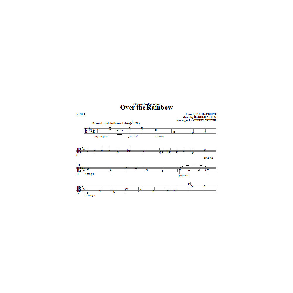 Over The Rainbow - Viola