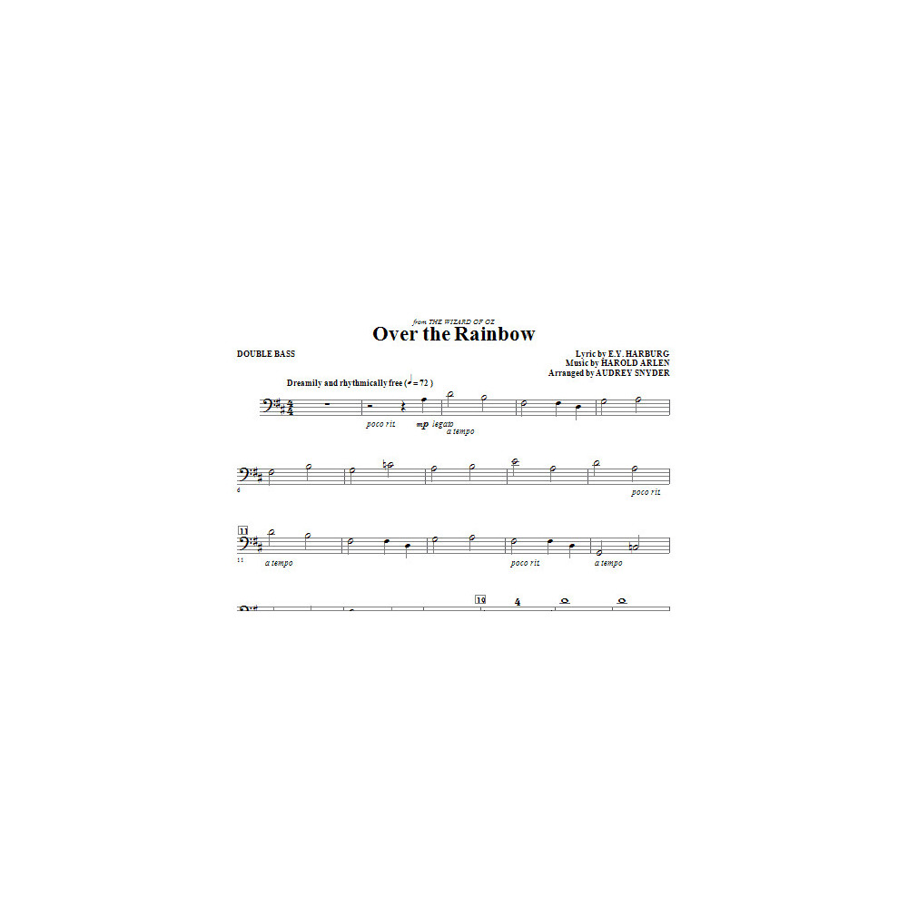 Over The Rainbow - Double Bass