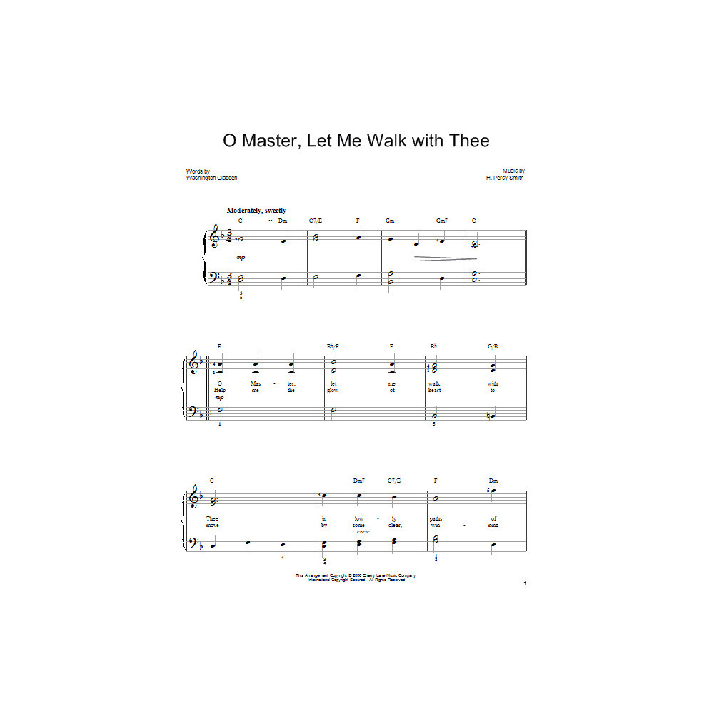 O Master, Let Me Walk With Thee