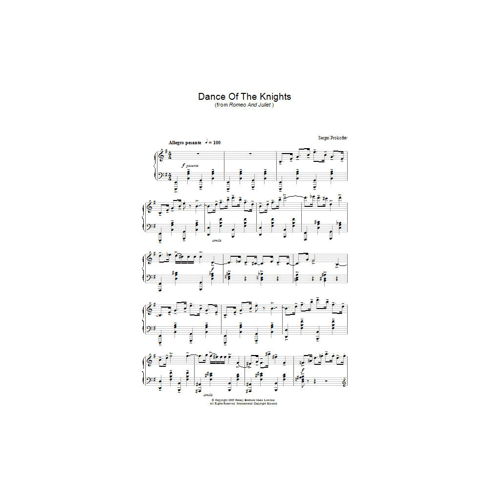 Dance Of The Knights (from Romeo And Juliet)