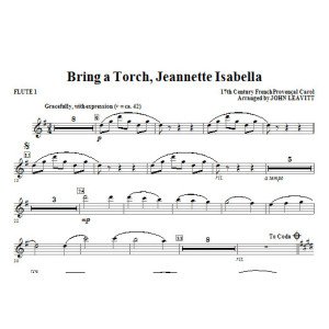 Bring a Torch, Jeanette Isabella - Flute 1