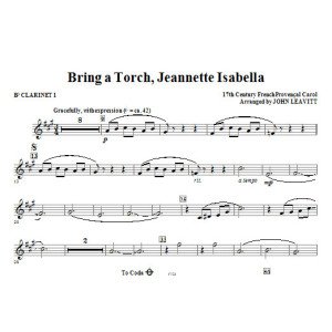Bring a Torch, Jeanette Isabella - Bb Clarinet 1
