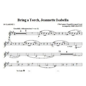 Bring a Torch, Jeanette Isabella - Bb Clarinet 2