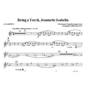 Bring a Torch, Jeanette Isabella - A Clarinet 2