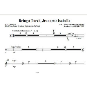 Bring a Torch, Jeanette Isabella - Percussion 1
