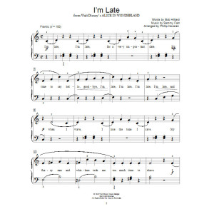 I'm Late (from Alice In Wonderland) (arr. Phillip Keveren)