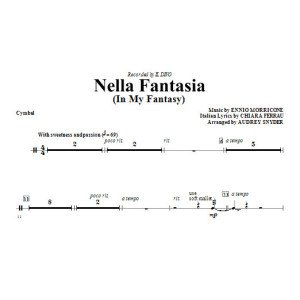 Nella Fantasia (In My Fantasy) (arr. Audrey Snyder) - Cymbals