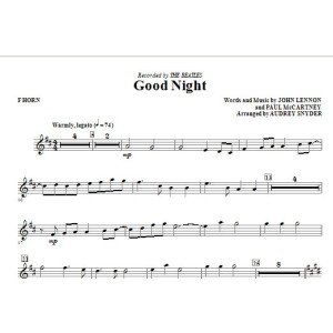Gute Nacht - F Horn