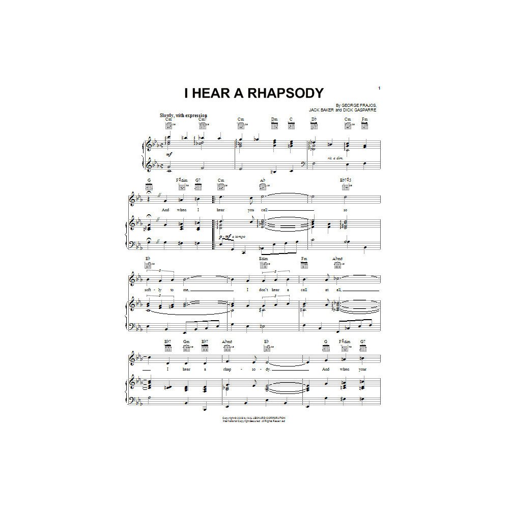 I Hear A Rhapsody