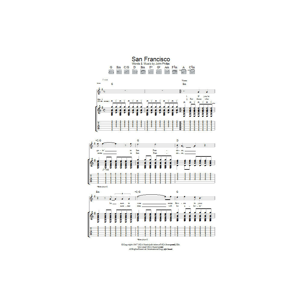 San Francisco (Be Sure To Wear Some Flowers In Your Hair)