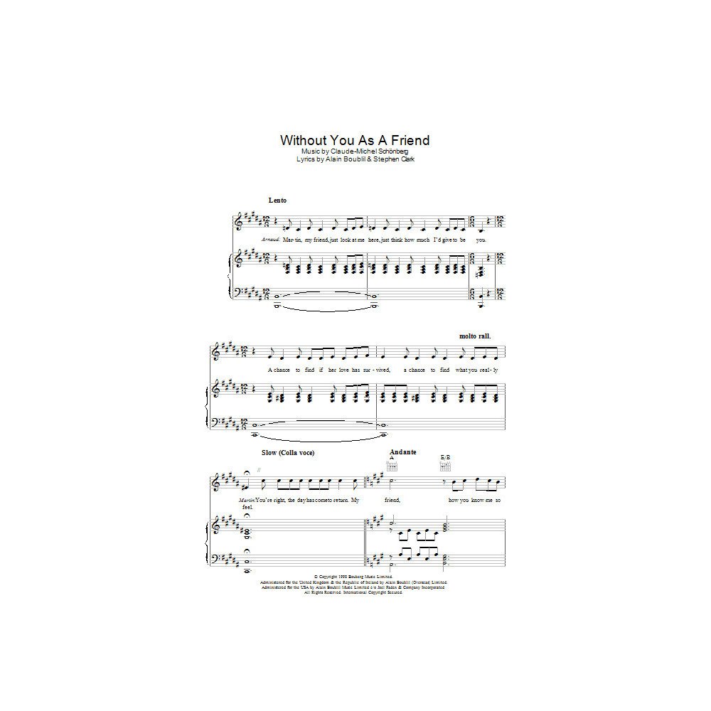 Without You As A Friend (from Martin Guerre)