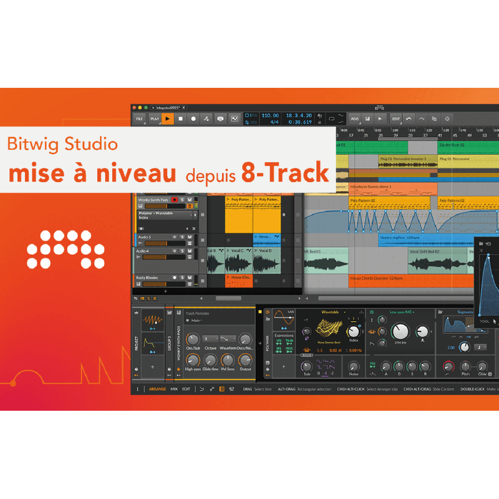 Bitwig Studio - Mise à niveau depuis 8 Track