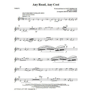 Any Road, Any Cost (arr. Keith Christopher) - Violin 2