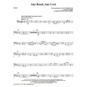 Any Road, Any Cost (arr. Keith Christopher) - Cello