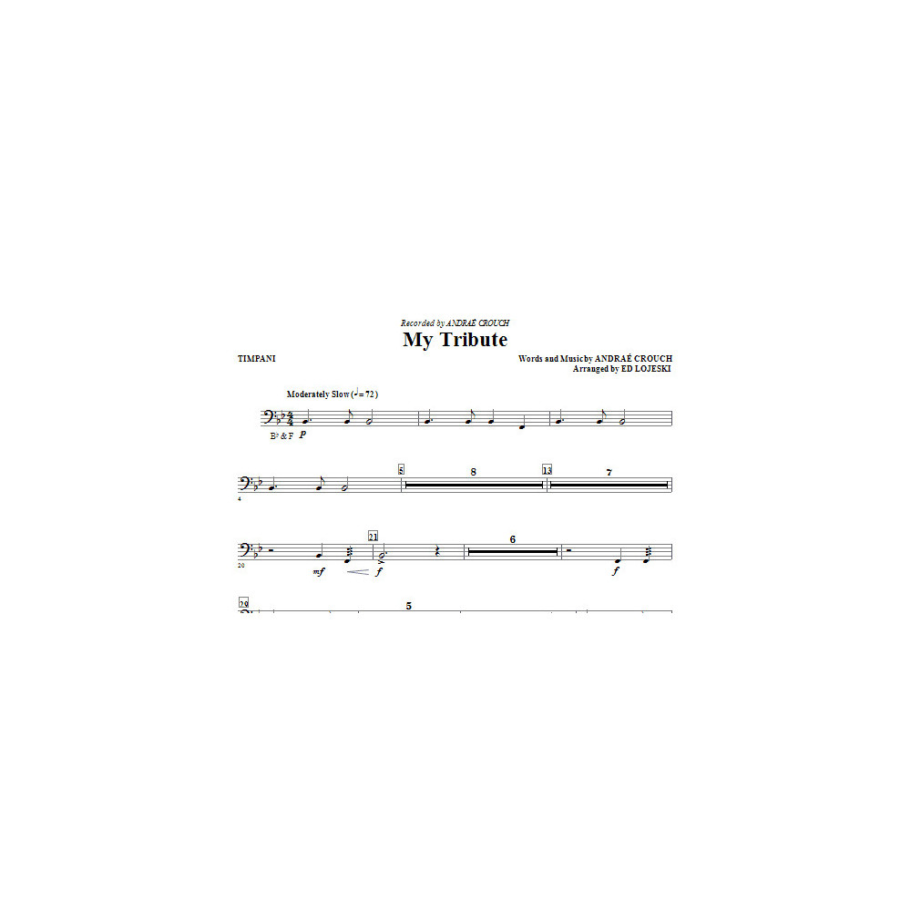 My Tribute - Timpani