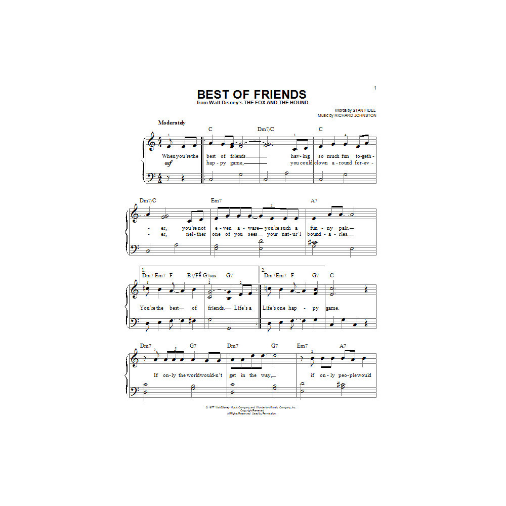 Best Of Friends (from The Fox And The Hound)