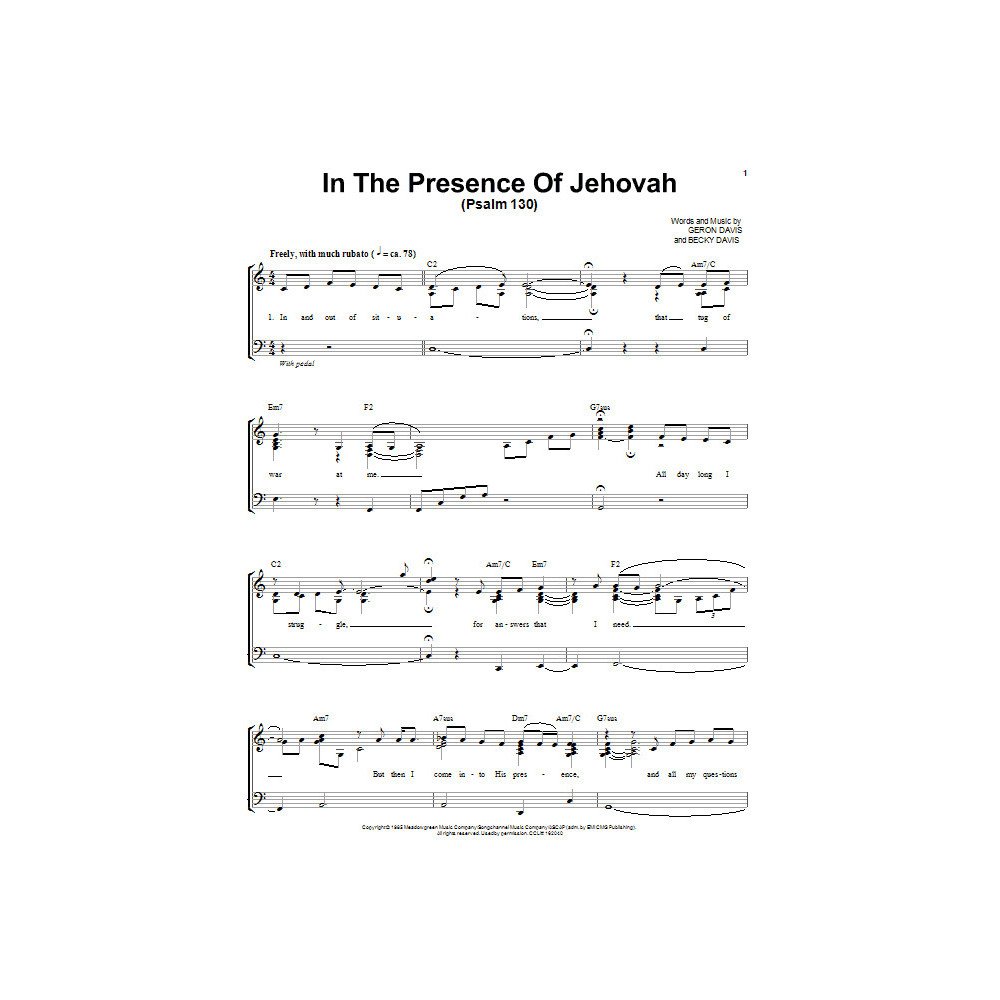 In The Presence Of Jehovah