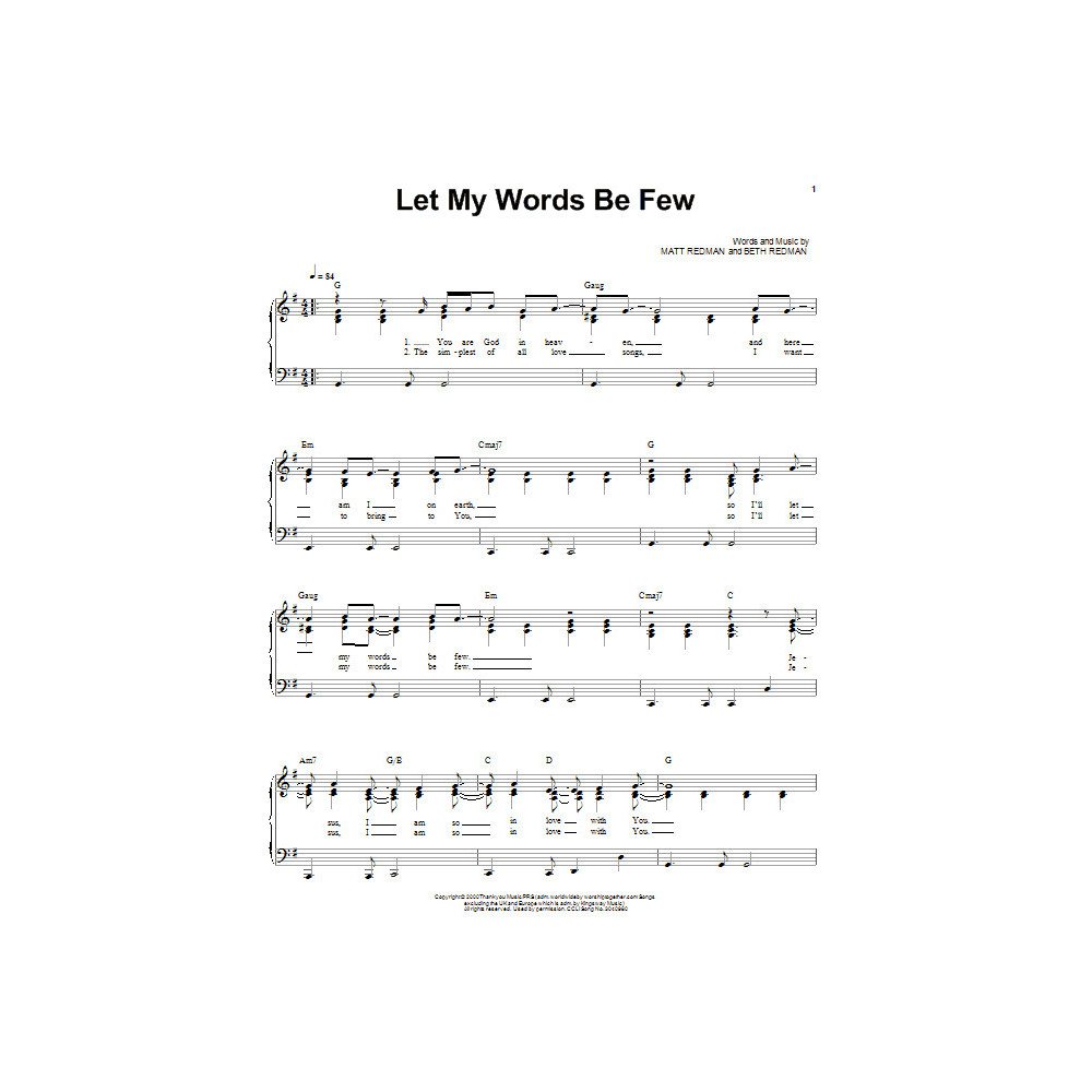 Let My Words Be Few (I'll Stand In Awe Of You)