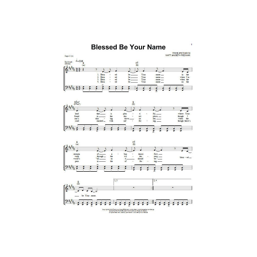 Blessed Be Your Name