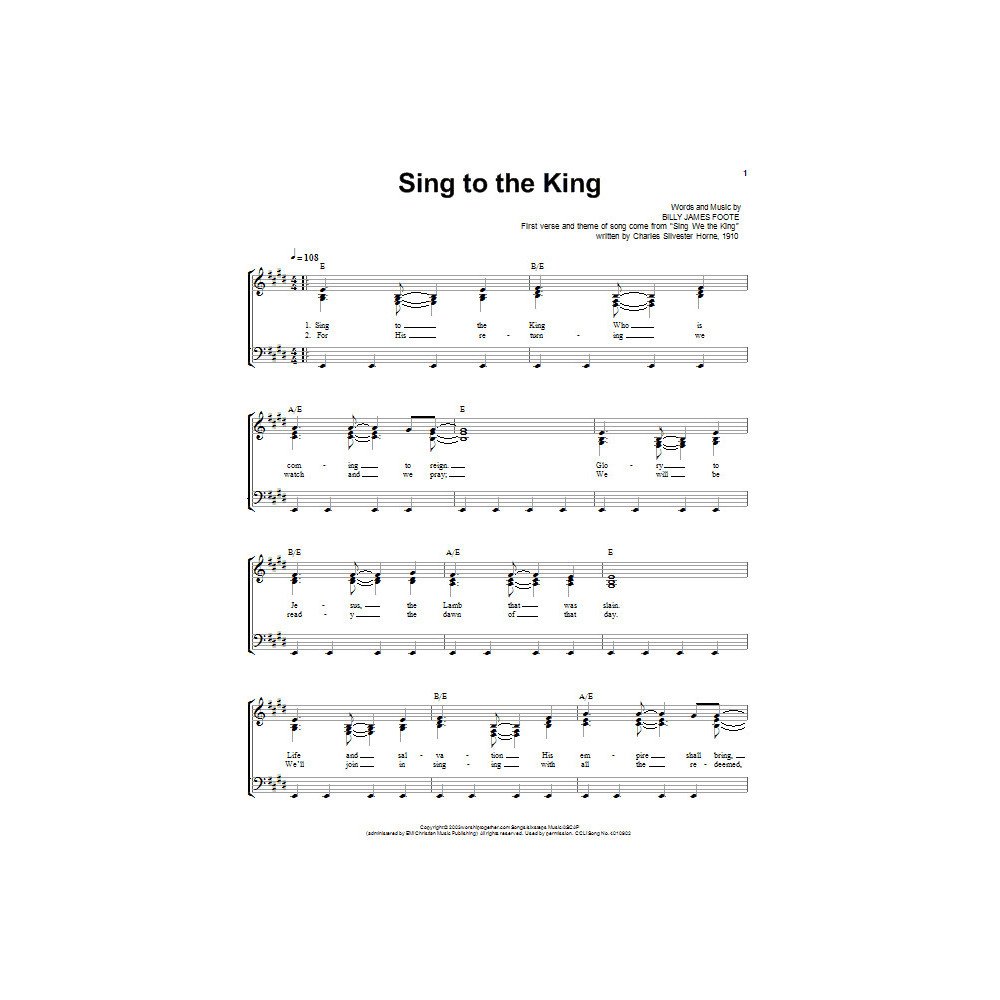 Sing To The King