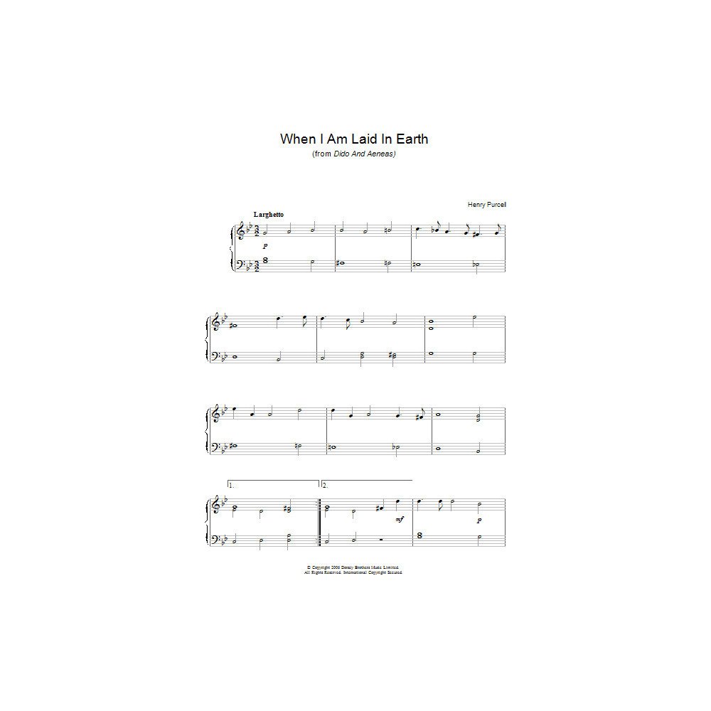 When I Am Laid In Earth (from Dido And Aeneas)