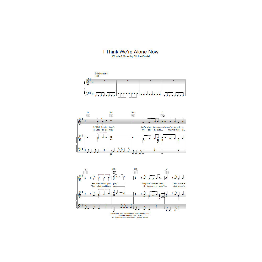 I Think We're Alone Now