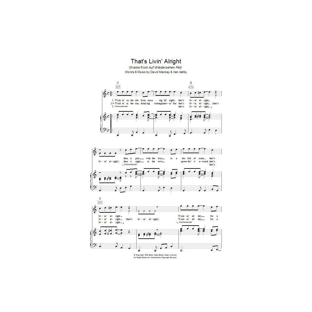 That's Livin' Alright (theme from Auf Wiedersehen Pet)