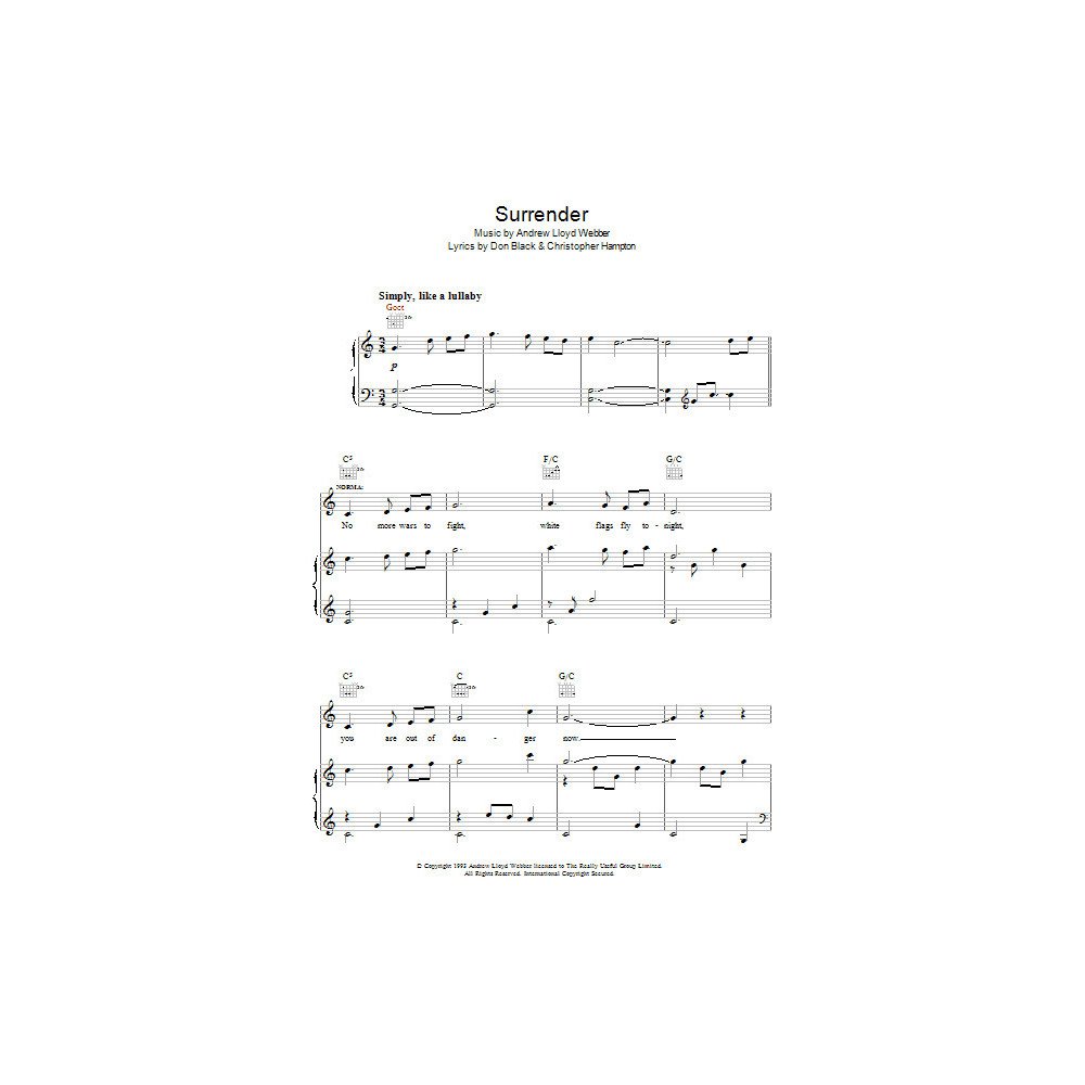 Surrender (from Sunset Boulevard)