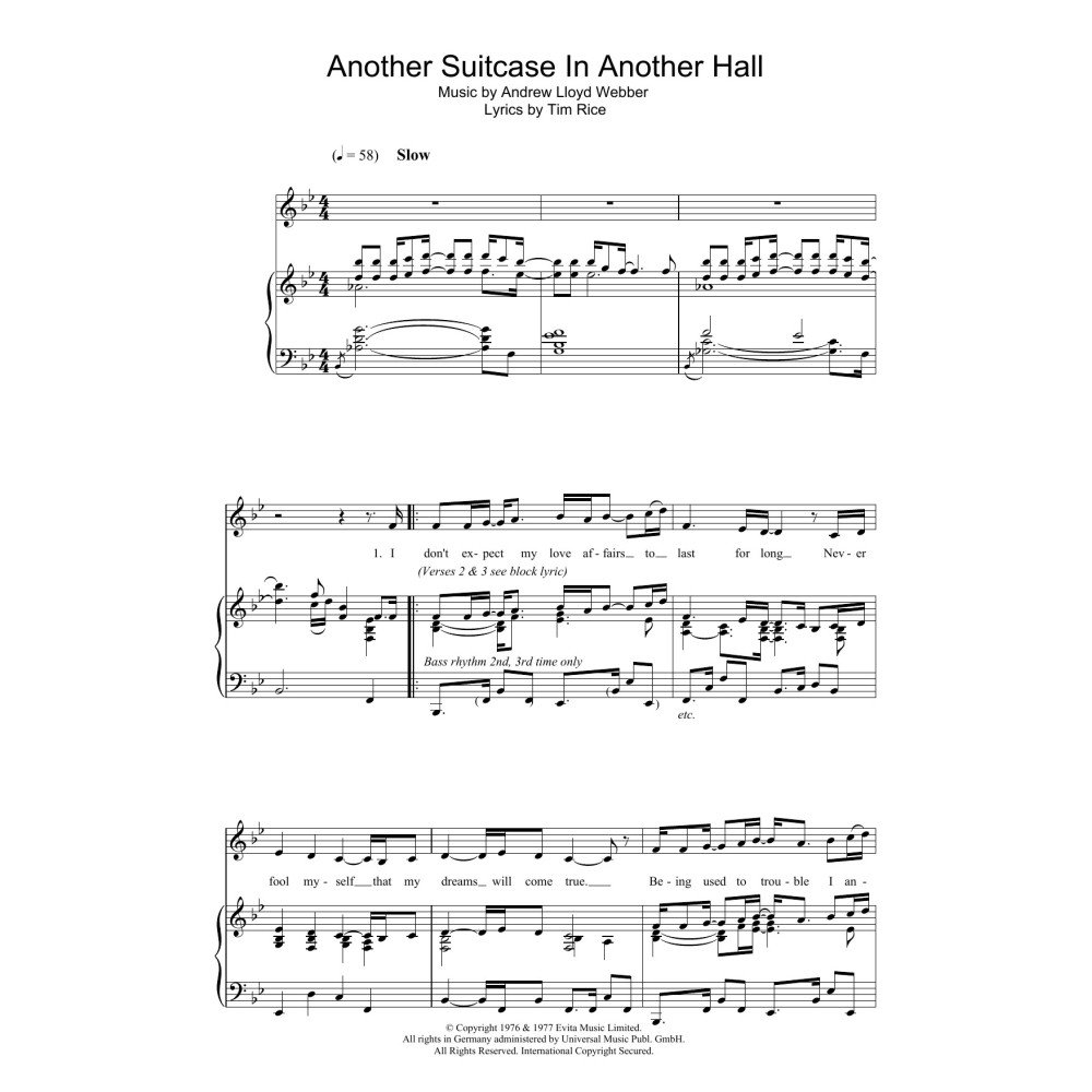 Another Suitcase In Another Hall (from Evita)