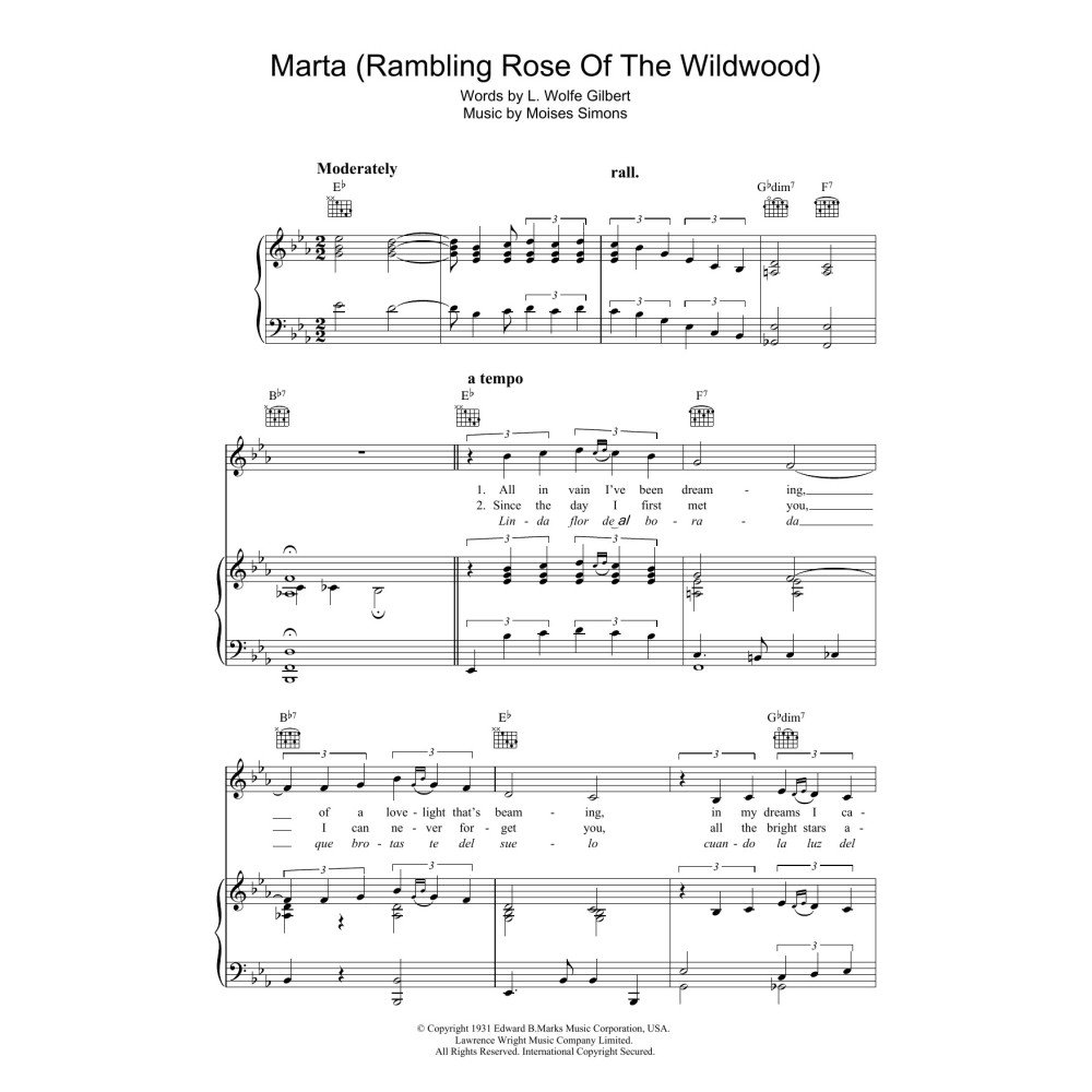 Marta (Rambling Rose Of The Wildwood)