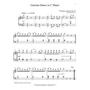 German Dance In C Major, K605, No. 3