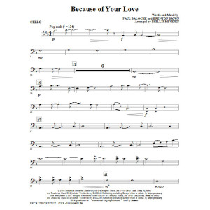 Because Of Your Love (arr. Phillip Keveren) - Cello