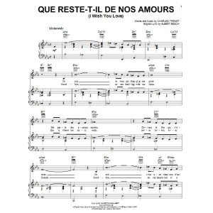 Que Reste-T-Il De Nos Amours (I Wish You Love)